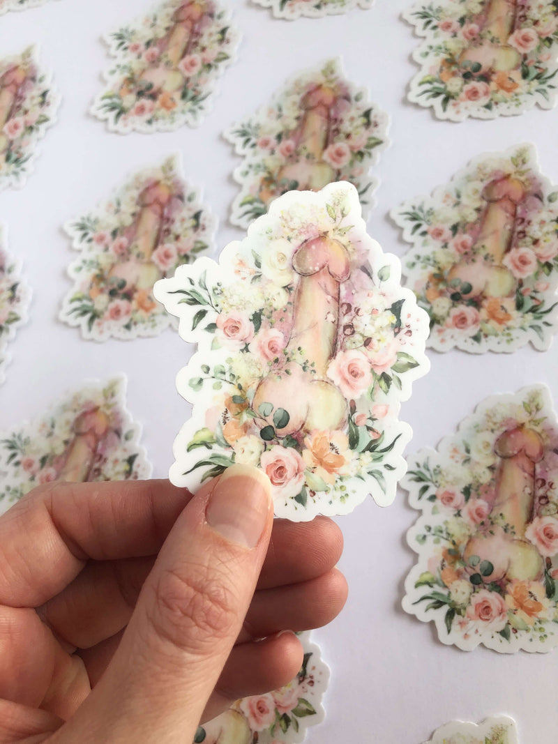 Floral Penis Sticker