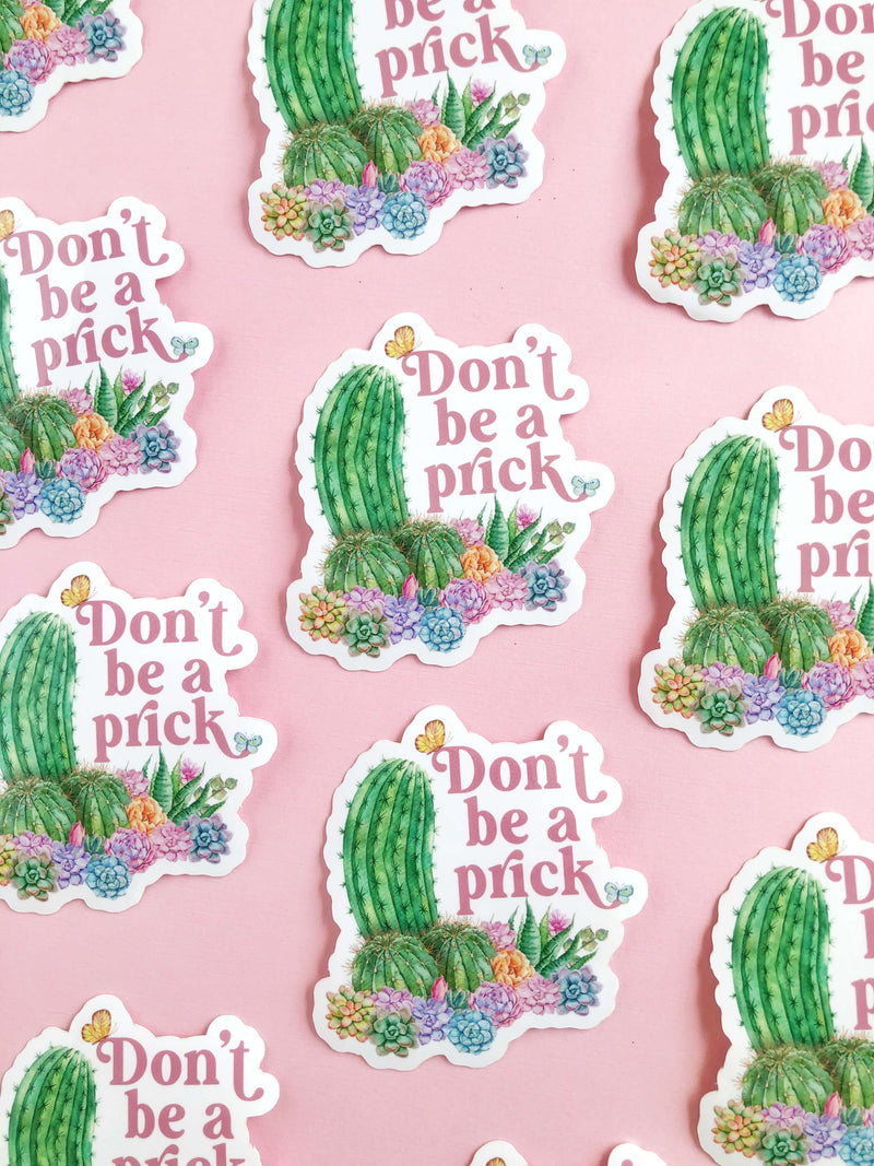 Funny Stickers, Don't Be A Prick, Cactus Decal, Laptop Stickers, Car Decal  